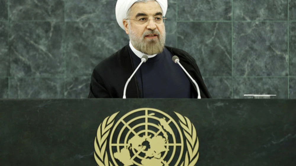 Iranian President Hassan Rouhani speaks at the U.N. General Assembly in September 2013. Credit: U.N. Photo/Sarah Fretwell.