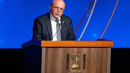 Israeli National Security Adviser Meir Ben-Shabbat speaks during a ceremony honoring medical workers and hospitals for their fight against COVID-19, in Jerusalem, June 6, 2021. Photo by Olivier Fitoussi/Flash90.