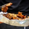 Barbecue meat prepared for Israel's 74th Independence Day celebrations in Ben Shemen Forest, May 5, 2022. Photo by Flash90.
