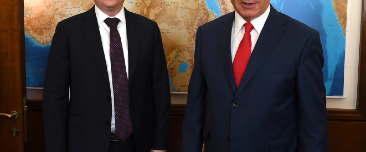 Israeli Prime Minister Benjamin Netanyahu with U.S. special envoy Jason Greenblatt at the Prime Minister's Office in Jerusalem on July 12, 2017. Photo by Matty Stern/U.S. Embassy Tel Aviv.