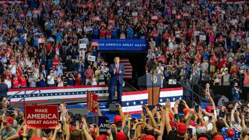 U.S. President Donald Trump at a presidential campaign rally in Tulsa, Okla., on June 20, 2020. Source: Donald Trump via Twitter.