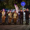 Security personnel pay their respects as the convoy carrying the bodies of hostages arrives at the Abu Kabir Forensic Institute in Tel Aviv, Nov. 2, 2025. Photo by Avshalom Sassoni/Flash90.
