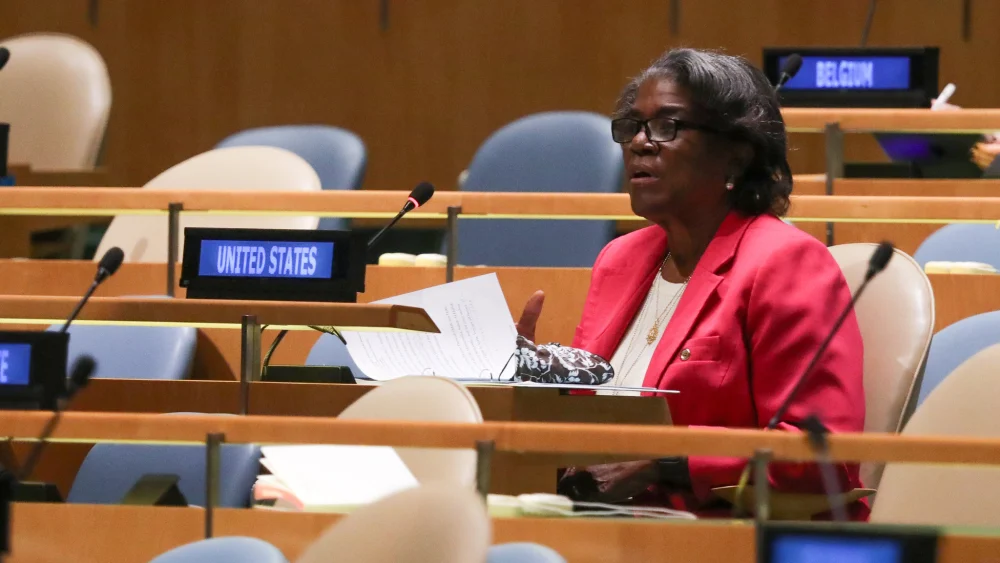 U.S. Ambassador to the U.N. Linda Thomas-Greenfield. Source: Ambassador Linda Thomas-Greenfield via Twitter.