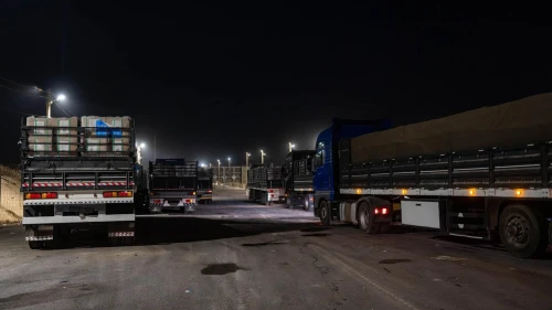 Gaza aid trucks, October 2024. Credit: COGAT.