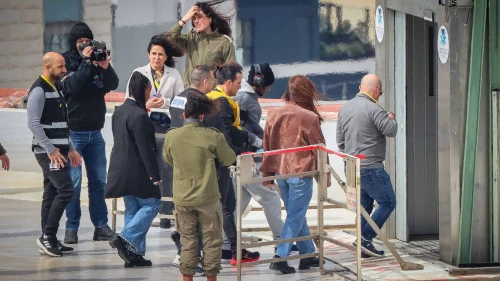 An Israel Defense Forces helicopter carrying released hostage Avera Mengistu arrives at Tel Aviv Sourasky Medical Center's Ichilov Hospital, Feb. 22, 2025. Photo by Yossi Zamir/Flash90.