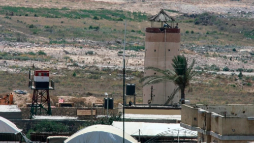 An Egyptian military watchtower, seen from the southern Gaza Strip, on July 2, 2015. Photo by Abed Rahim Khatib/Flash90.