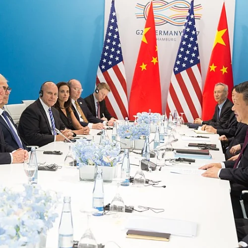 U.S. President Donald Trump and President Xi Jinping meet during the G20 summit in Germany, on July 8, 2017. Official White House Photo by Shealah Craighead.