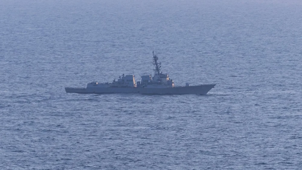 The guided-missile destroyer USS Spruance (DDG 111) transits the U.S. Central Command area of responsibility, April 15, 2026. Credit: CENTCOM.
