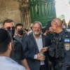 Israeli National Security Minister Itamar Ben-Gvir seen after a visit at the Temple Mount in Jerusalem's Old City, during Tisha B’Av, Aug. 3, 2025. Photo by Chaim Goldberg/Flash90.