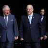 Prince Charles, Prince of Wales and Israeli President Reuven Rivlin attend a tree planting ceremony in Israel, Jan. 23, 2020. Photo by Hadas Parush/Flash90.