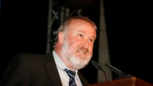 Israeli Attorney General Avichai Mandelblit speaks at the Globes business newspaper Conference at the Jerusalem Convention Center on Dec. 20, 2018. Credit: Yonatan Sindel/Flash90.