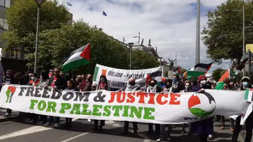Pro-Palestinian Protesters in Dublin