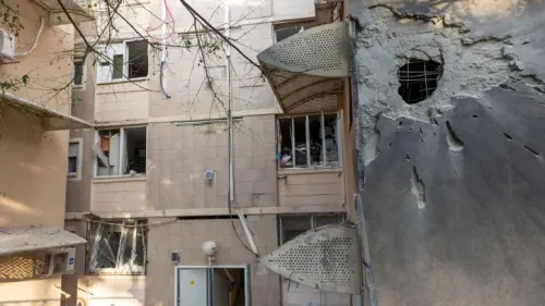 Rocket Damage From Gaza in Sderot