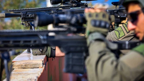 Israeli soldiers operating in Beit Lahia, the northern Gaza Strip, on Nov. 28, 2024. Photo by Oren Cohen/Flash90.