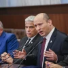 Then-Prime Minister Naftali Bennett leads a Cabinet meeting at the Prime Minister's Office in Jerusalem, June 19, 2022. Photo by Alex Kolomoisky/POOL.