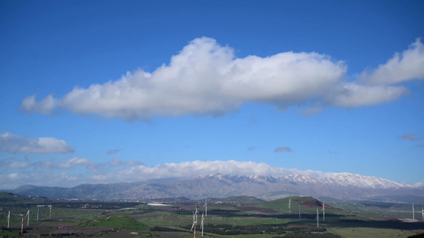 A view of the Golan Heights, near the border with Syria, on March 12, 2021. Photo by Michael Giladi/Flash90.