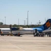 An Israir plane at Ben-Gurion International Airport on Aug. 8, 2020. Photo by Olivier Fitoussi/Flash90.