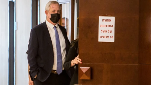 Israeli Defense Minister Benny Gantz at the Knesset, Oct. 21, 2020. Photo by Yonatan Sindel/Flash90.