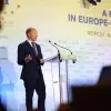 Carsten Ovens, executive director of ELNET Germany, speaks at the ELNET International Policy Conference in Paris, May 2023. Courtesy: ELNET.