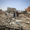 A building in Gaza hit by an Israeli airstrike in retaliation for more than 4,000 rockets fired by Hamas and other terrorist groups, May 20, 2021. Photo by Abed Rahim Khatib/Flash90.
