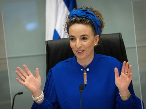 Idit Silman, head of the Knesset Health Committee, leads a committee meeting at the Knesset on Nov. 30, 2021. Photo by Yonatan Sindel/Flash90.