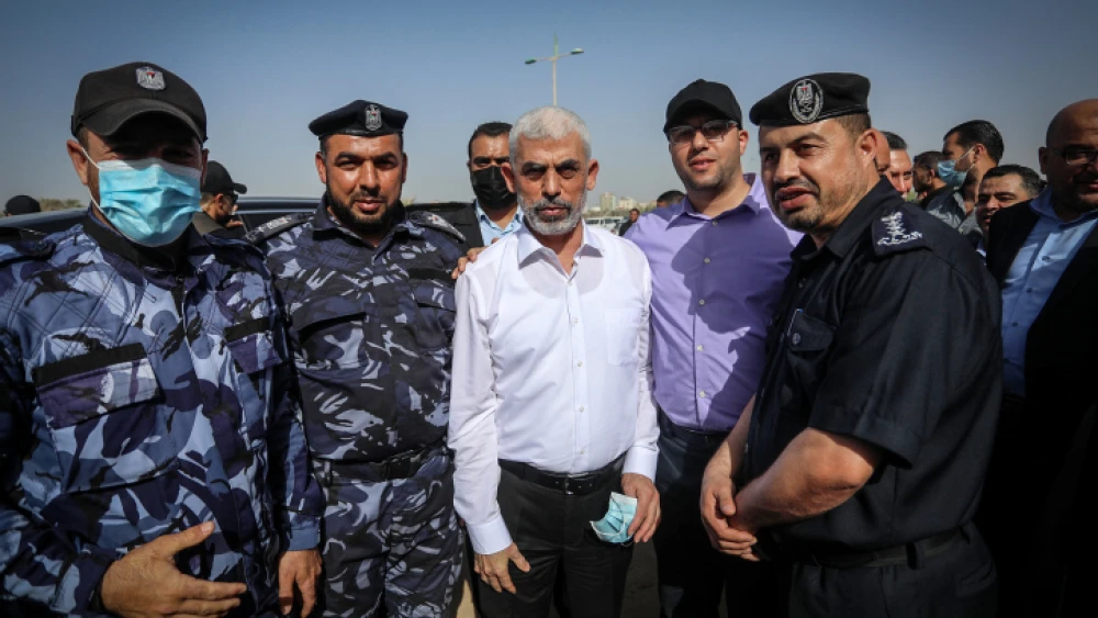 Yahya Sinwar, the leader of Hamas in the Gaza Strip, in Gaza City, May 31, 2021. Photo by Abed Rahim Khatib/Flash90.
