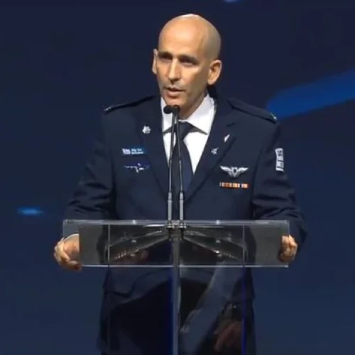 Then-IDF Brig. Gen. Tal Kalman, Aug. 2, 2018. Source: IAF/Twitter.