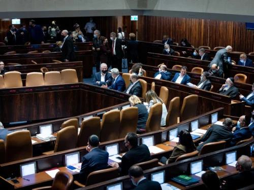 A plenum session at the Knesset in Jerusalem, Feb. 28, 2022. Photo by Yonatan Sindel/Flash90.