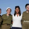 Former Republican presidential candidate Nikki Haley near the Israeli border with Lebanon, May 28, 2024. Photo by Ayal Margolin/Flash90.