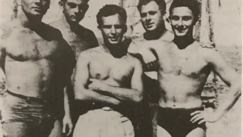 Murray Greenfield, a 91-year-old New York native who made aliyah prior to Israel's establishment in 1948, is pictured on the right. Credit: Courtesy.