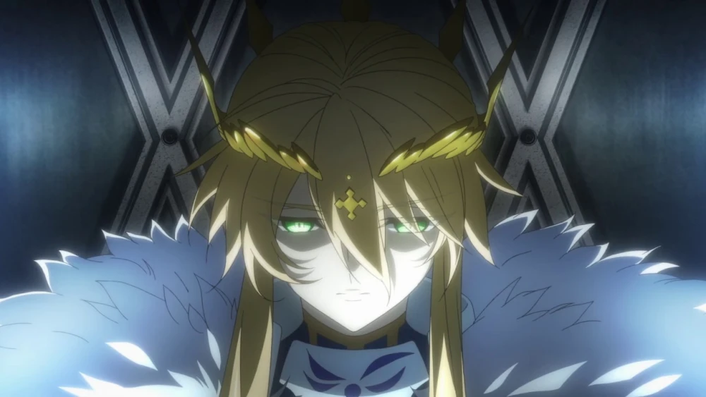 A frame of "Fate/Grand Order THE MOVIE Divine Realm of the Round Table: Camelot Wandering; Agateram." Source: YouTube.
