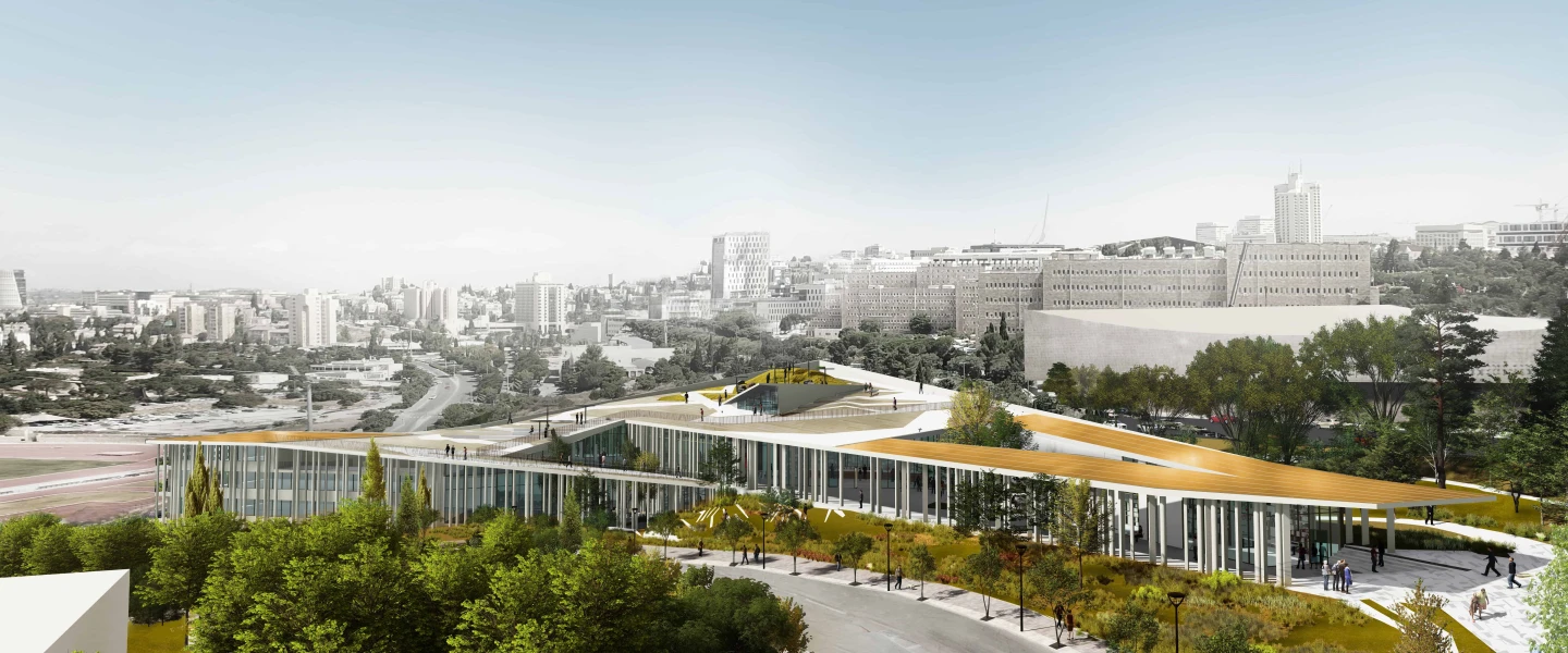 An architectural rendering taken from the submission that won the public competition for the design of the "Minve," submitted by Mayslits Kassif Roytman Architects. Credit: Courtesy of Mayslits Kassif Roytman Architects.