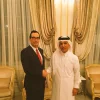 U.S. Treasury Secretary Steven Mnuchin meeting with Ali Shareef al Emadi, Qatari Minister of Finance. Credit: Twitter.