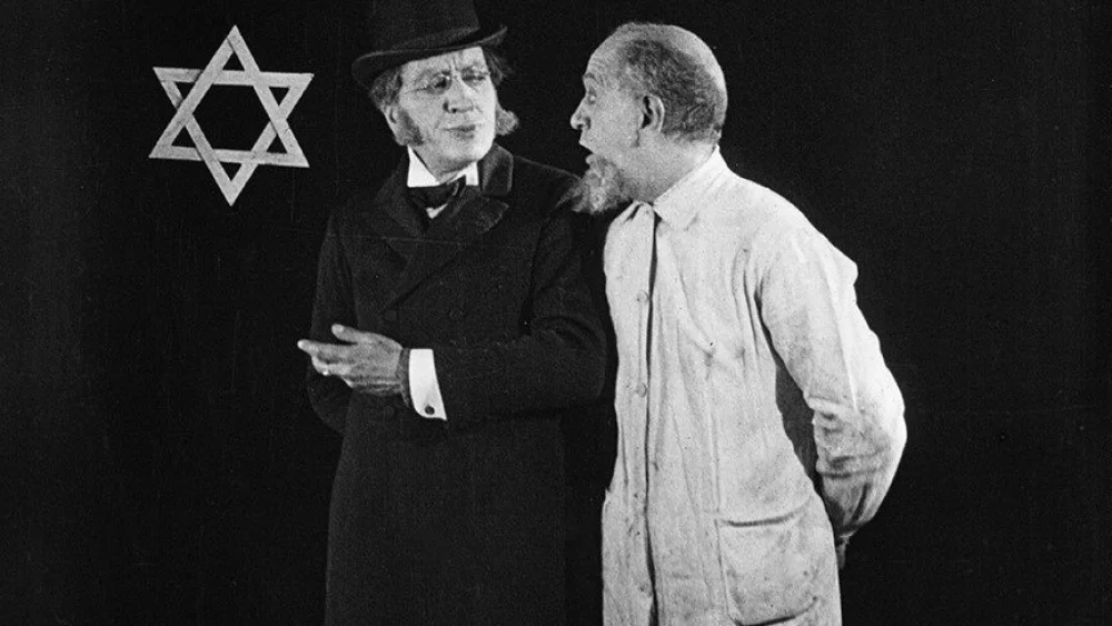 A still from the 1924 Austrian silent film, “The City Without Jews.” Source: YouTube.