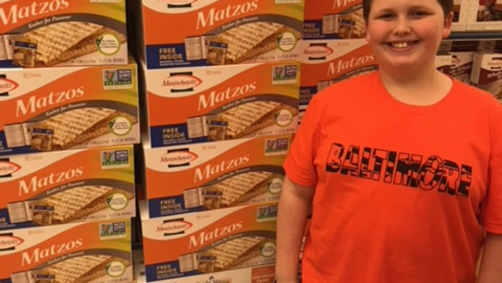 Ten-year-old Daniel Dressin of Owings Mills, Md., is ready to stay up late to find the afikomen on seder night.