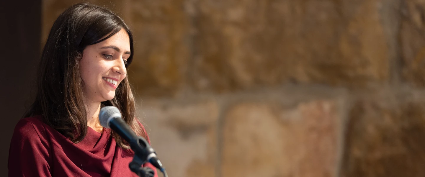 Noa Amalia Arazi, founder of “Destined to be a Jew,” at the Tower of David Jerusalem on Feb. 23, 2026. Photo by Ariel Sherm.