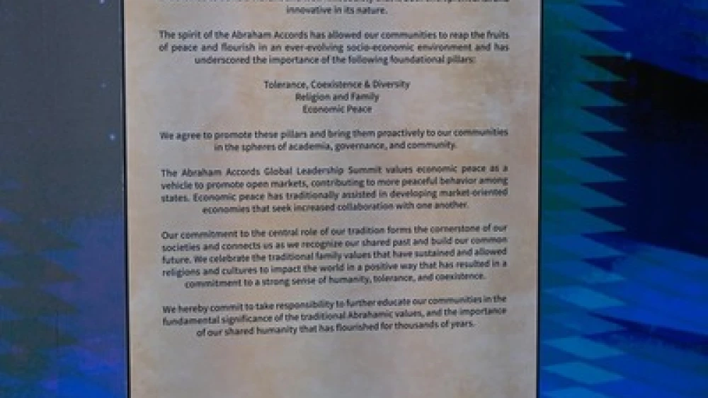 The Abrahamic Values Pledge. Source: courtesy