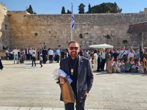 American Pastor Larry Huch at the Western Wall in Jerusalem, Oct. 17, 2025. Credit: Courtesy.
