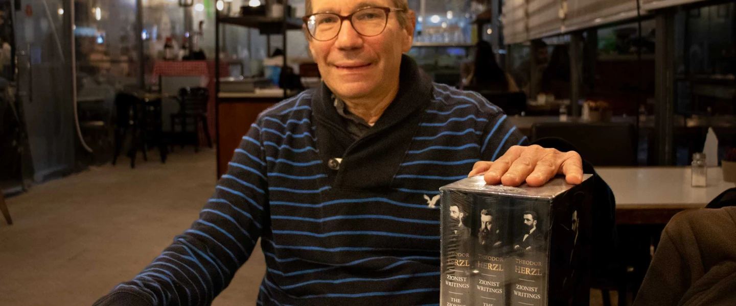 Historian Gil Troy, editor of the “Theodor Herzl: The Collected Zionist Writings and Addresses of Israel's Founder, Whose Relentless Drive Enabled the Establishment of the State of Israel.” Photo by David Isaac.