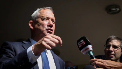 Blue and White Party chairman Benny Gantz in Rosh Ha'ayin, Sept. 17, 2019. Photo by Noam Revkin Fenton/Flash90.