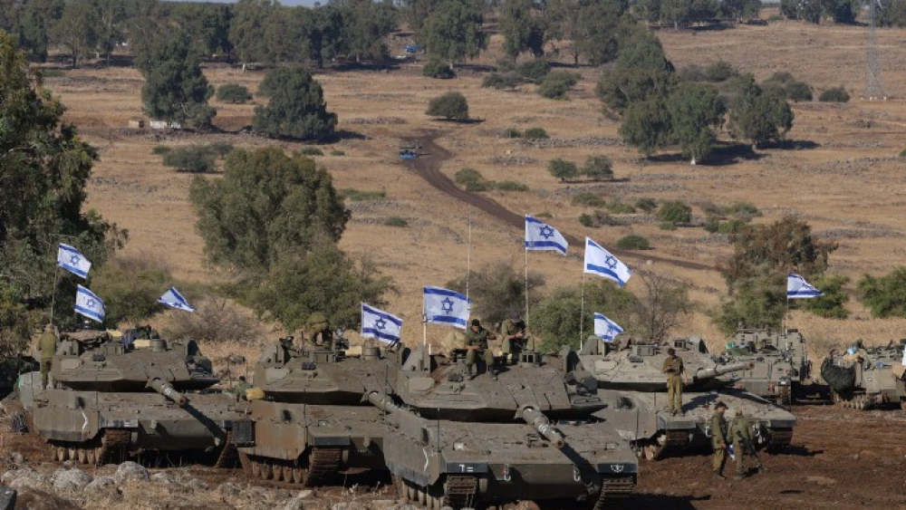 Israeli soldiers near the border with Lebanon, Oct. 16, 2023. Photo by David Cohen/Flash90.