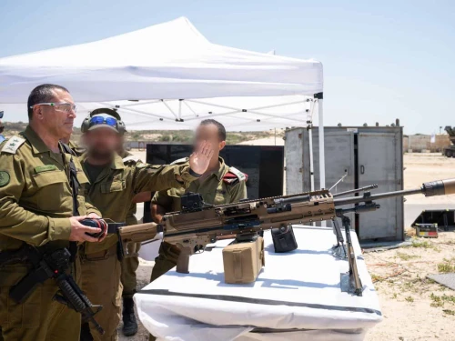 IDF Chief of Staff Lt. Gen. Eyal Zamir visits the Ground Forces headquarters at Camp Bar-Lev near Kiryat Malakhi on July 23, 2025. Credit: IDF.