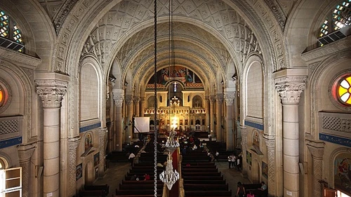 Inside the Coptic Christian St. Mark Cathedral in Alexandria, Egypt. The cathedral, considered to be Coptic Christianity's holiest site, was attacked by Islamic protesters in April. Credit: Roland Unger via Wikimedia Commons.