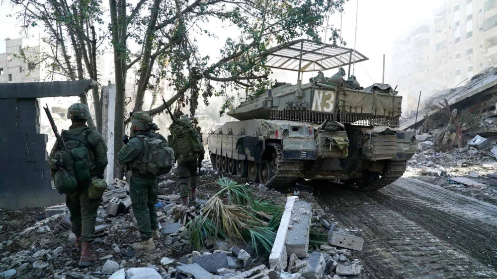 Israeli troops operating in the Hamas-ruled Gaza Strip, Nov. 22, 2023. Credit: IDF.