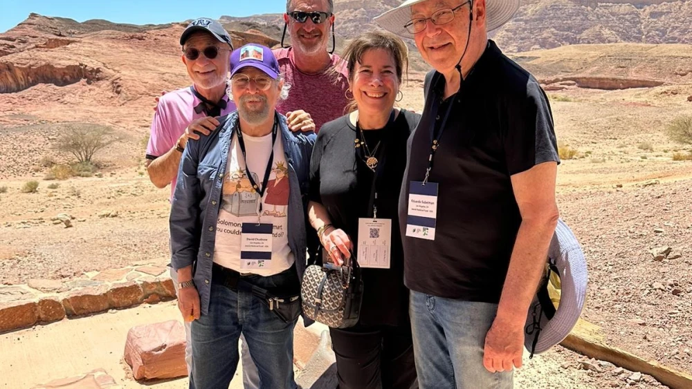 Alan Abramson, David Chudnow, Lou Rosenberg, Marcia Selz, Eduardo Silberman at Timna National Park