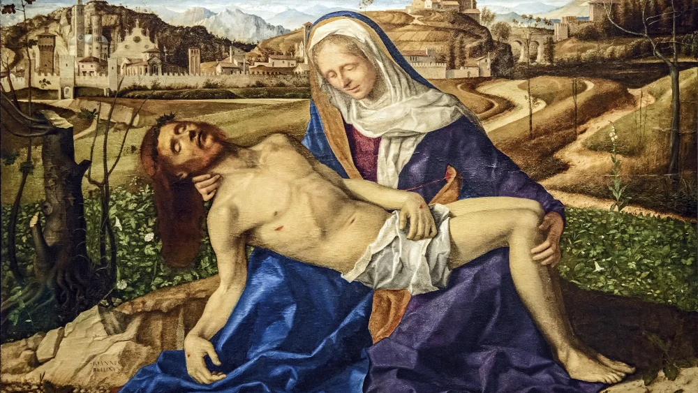 “Pietà Martinengo” oil on panel by Giovanni Bellini, circa 1505. Credit: Gallerie dell’Accademia in Venice/Public Domain via Wikimedia Commons.