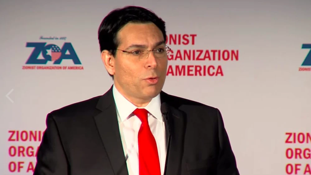 Israeli Ambassador to the United Nations Danny Danon addresses the Zionist Organization of America in 2015. Credit: Screenshot.