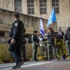 Right-wing activists protest against a tour led by the far-left Breaking the Silence organization in Hebron, Nov. 2, 2022. Photo by Flash90.