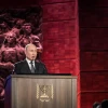 Russian President Vladimir Putin speaks during the Fifth World Holocaust Forum at the Yad Vashem Holocaust memorial museum in Jerusalem on Jan. 23, 2020. Photo by Yonatan Sindel/Flash90.