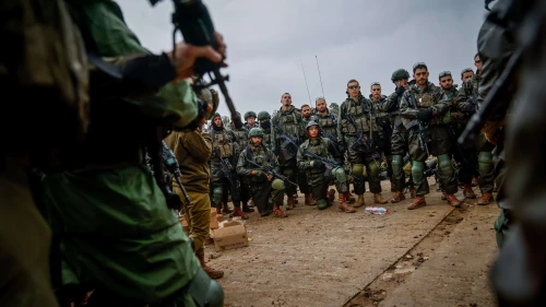 Israel Defense Forces soldiers prepare to enter the Gaza Strip, Dec. 13, 2023. Photo by Chaim Goldberg/Flash90